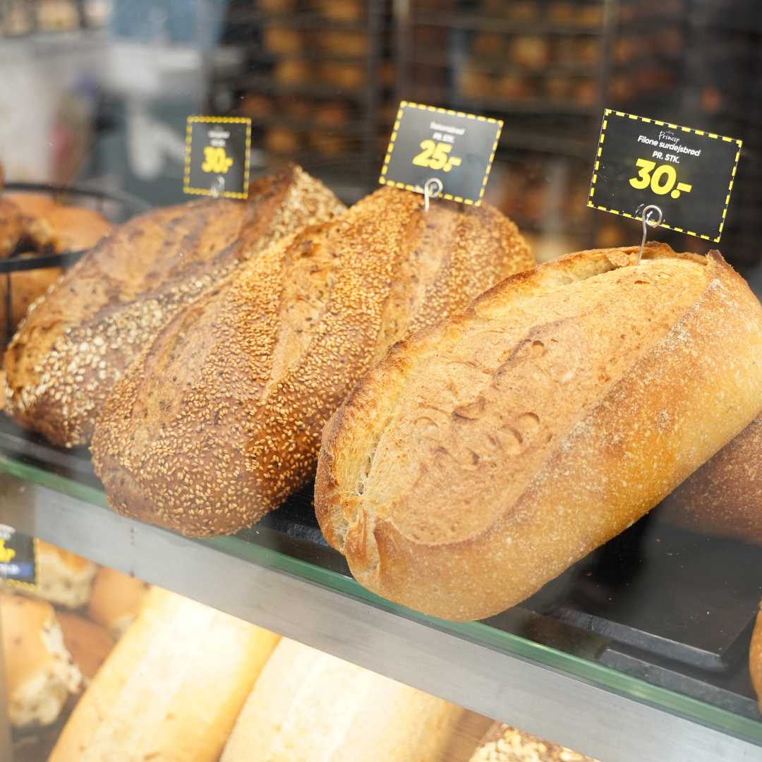 Brød fra Bilka Bager i Randers Storcenter.